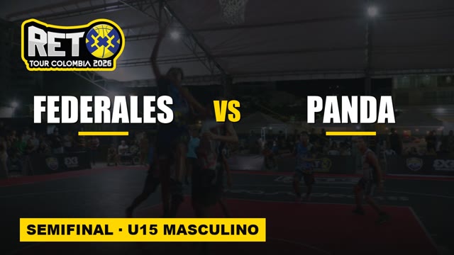 Federales vs Panda en la semifinal U15 masculina, RETO 3x3 Santa Marta 2026